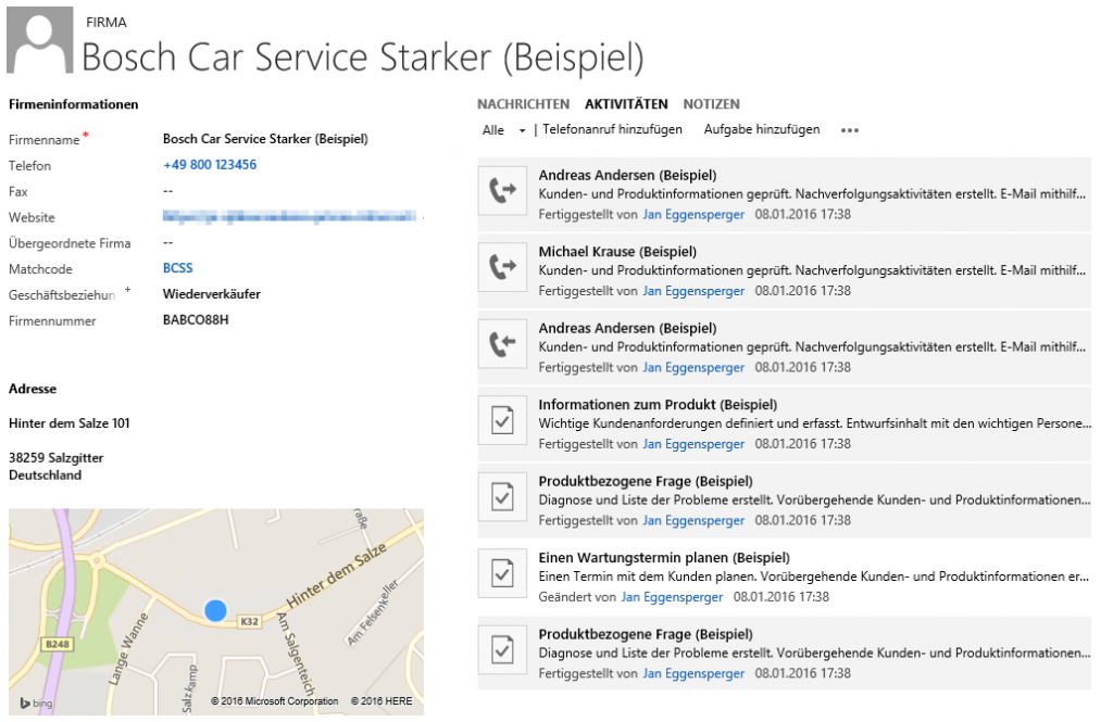 Elektronische Kundenakte in Microsoft Dynamics CRM 2016 mit egosys